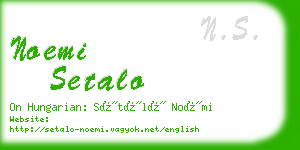 noemi setalo business card